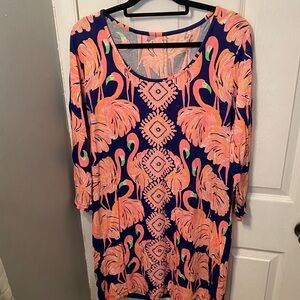 Lilly Pulitzer Vibrant Pink and Blue Beacon Dress